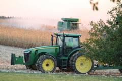 *Corn combine and cart